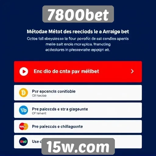 Métodos de pagamento oferecidos pelo 7800bet