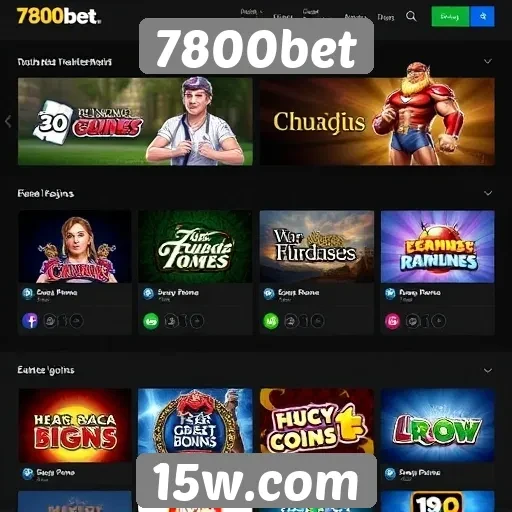 Variedade de jogos disponíveis no 7800bet